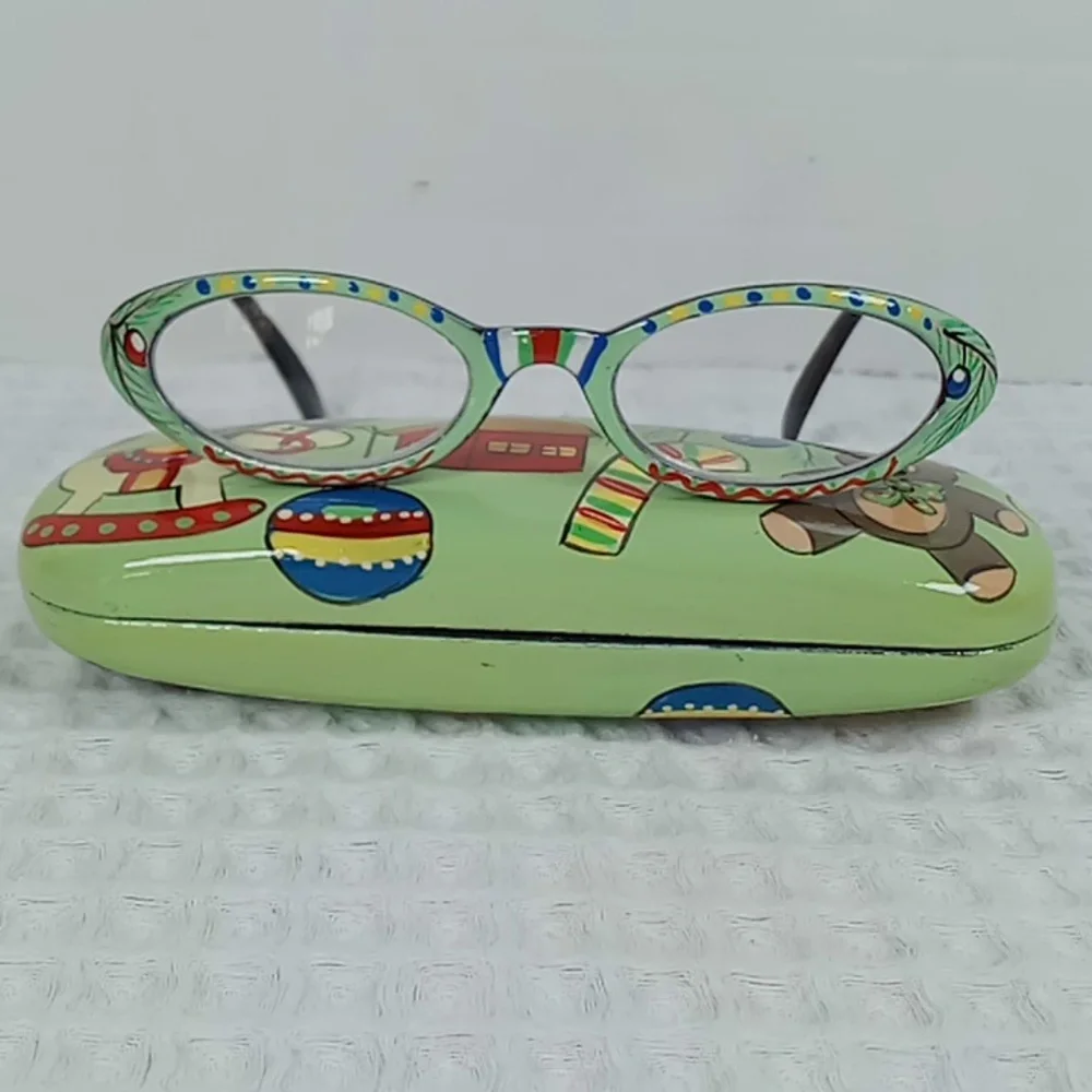 Women's Christmas Reading Glasses with Matching Case +2.75 Handpainted